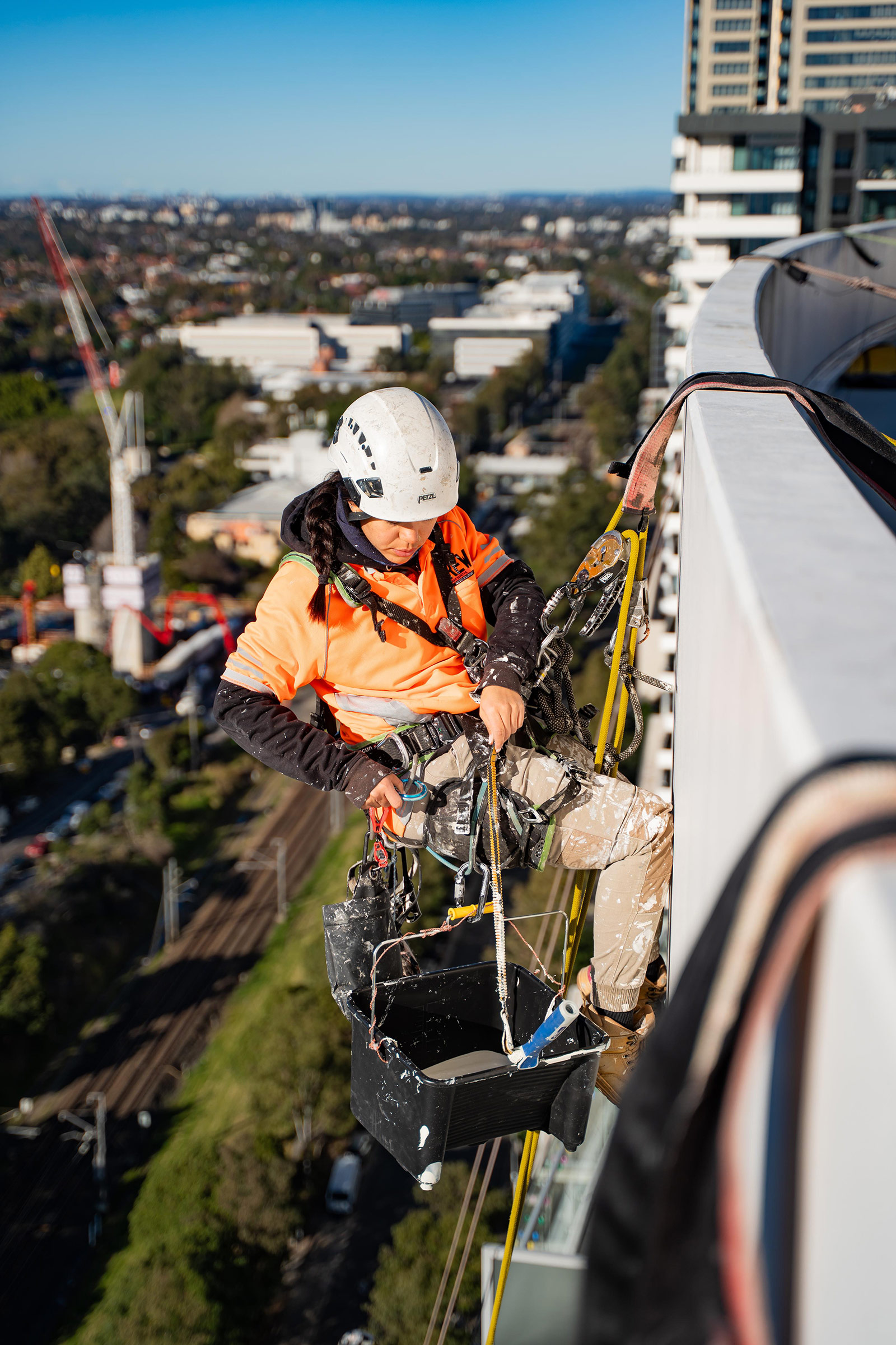 Rope access painting